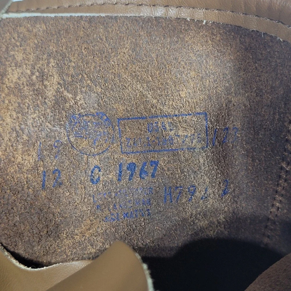 Vintage Hy-Test Work Boots Mens 12 Brown Leather Cel-Lite Grit 1967 H792